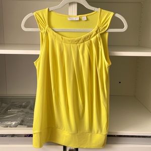 Lemon yellow drape front comfy tank